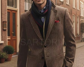 DUNN & Co Hacking Jacket - Vintage Old School Harris Tweed Hacking 