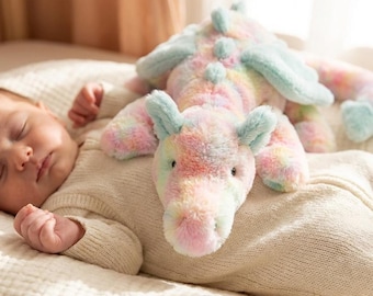 Jellycat Lazulia Dragon Plüschtier 50 cm / 88 cm - Kuscheltier für Abebe, Perfekt zum Kuscheln und Entspannen