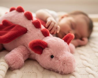 Jellycat  Heart Dragon Plush 50cm/88cm – Soft Comfort Toy Doll for Abebe, Perfect for Cuddles and Relaxation