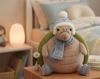 Jellycat Timmy Tortuga 'Patinando' – Muñeco de peluche suave y cómodo para bebés, perfecto para abrazar y relajarse.