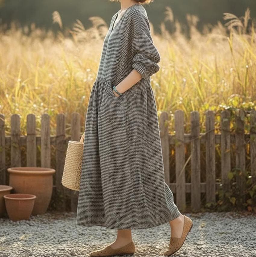 etsy linen dresses lithuania Lithuanian Linen Dress