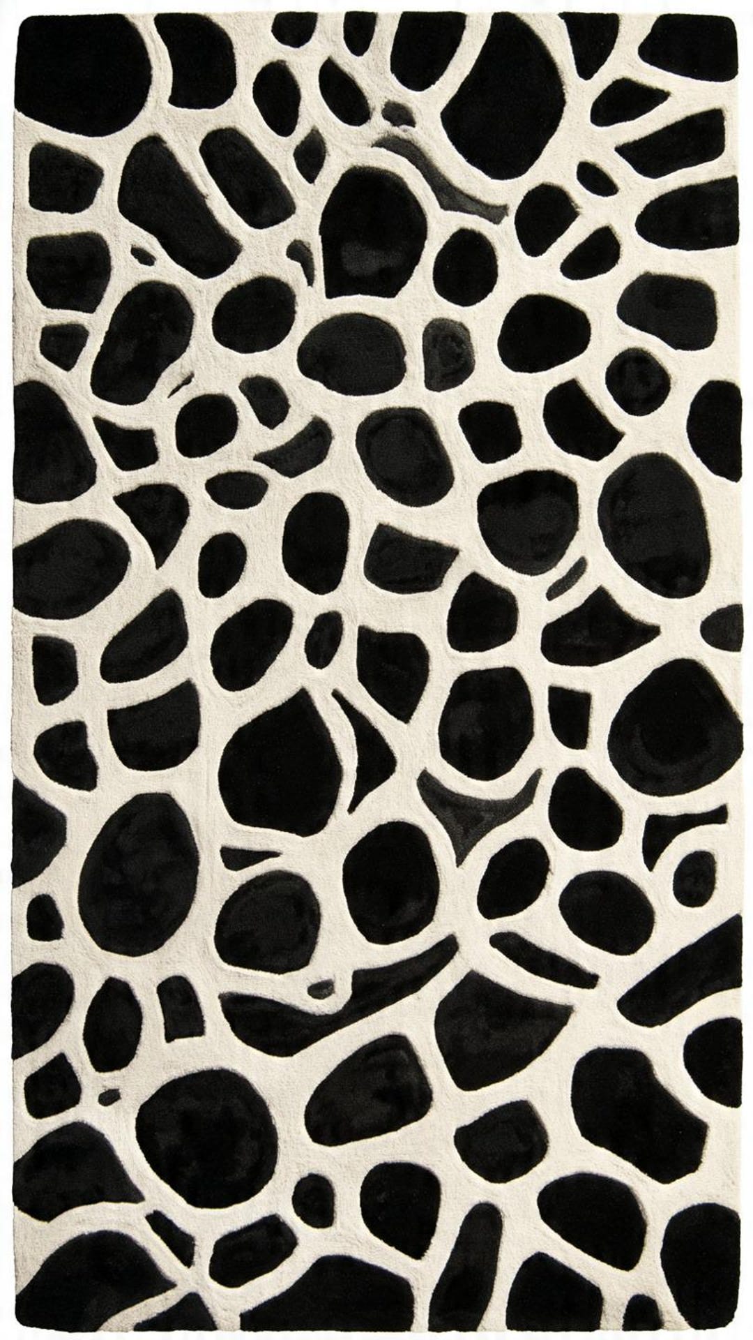 Modern Black and Ivory Abstract Area Rug – Hand-tufted Contemporary ...