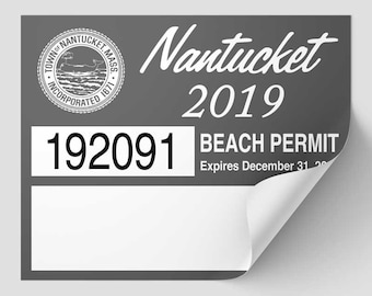 Nantucket Beach Permit Sticker Decal 2003 ACK - Etsy
