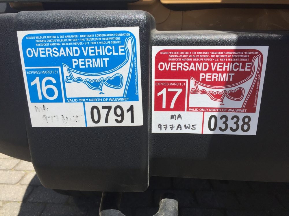 Nantucket Oversand Vehicle Permit Stickers 20042023 ACK Etsy