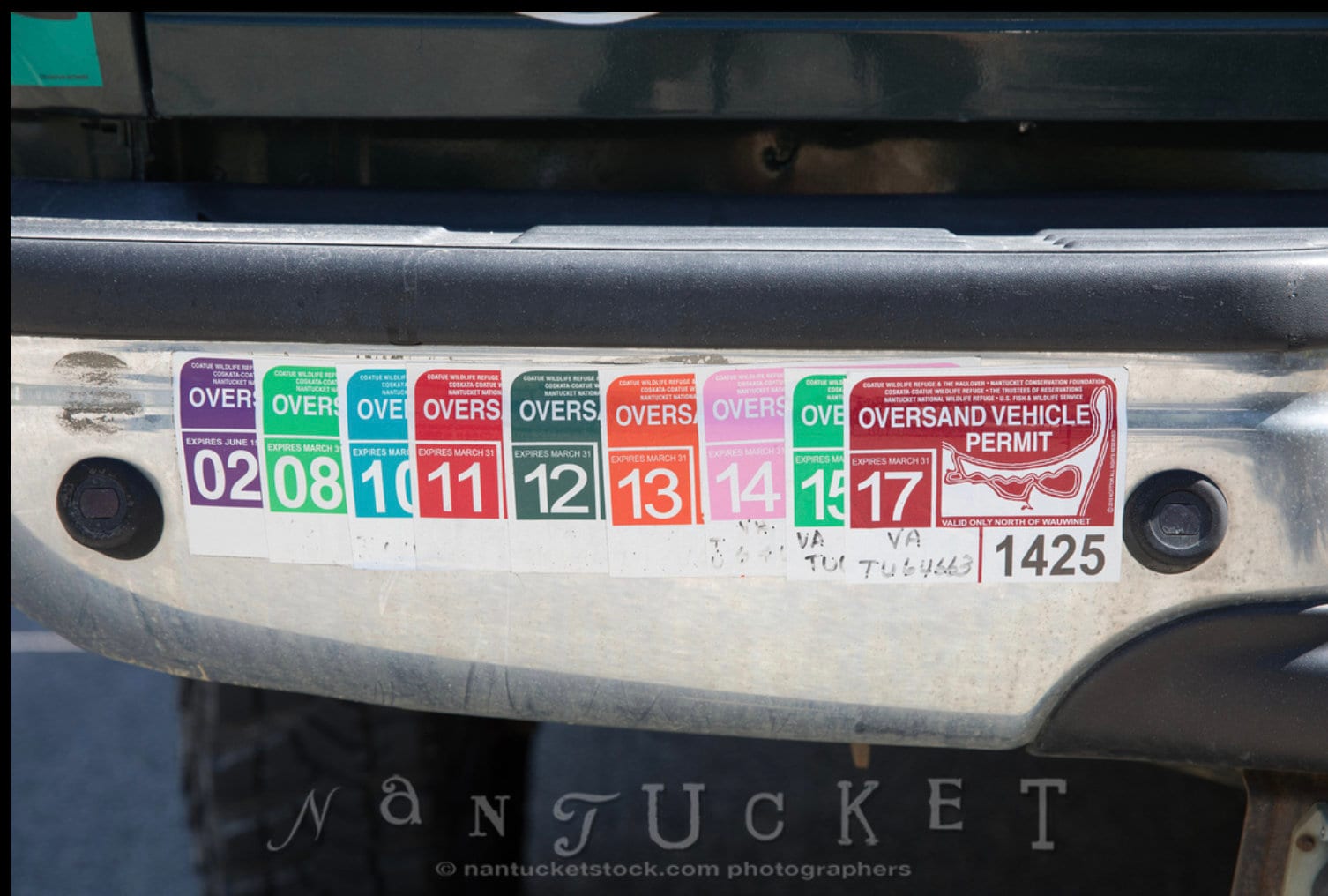 Nantucket Oversand Vehicle Permit Stickers ALL YEARS ACK Great Point