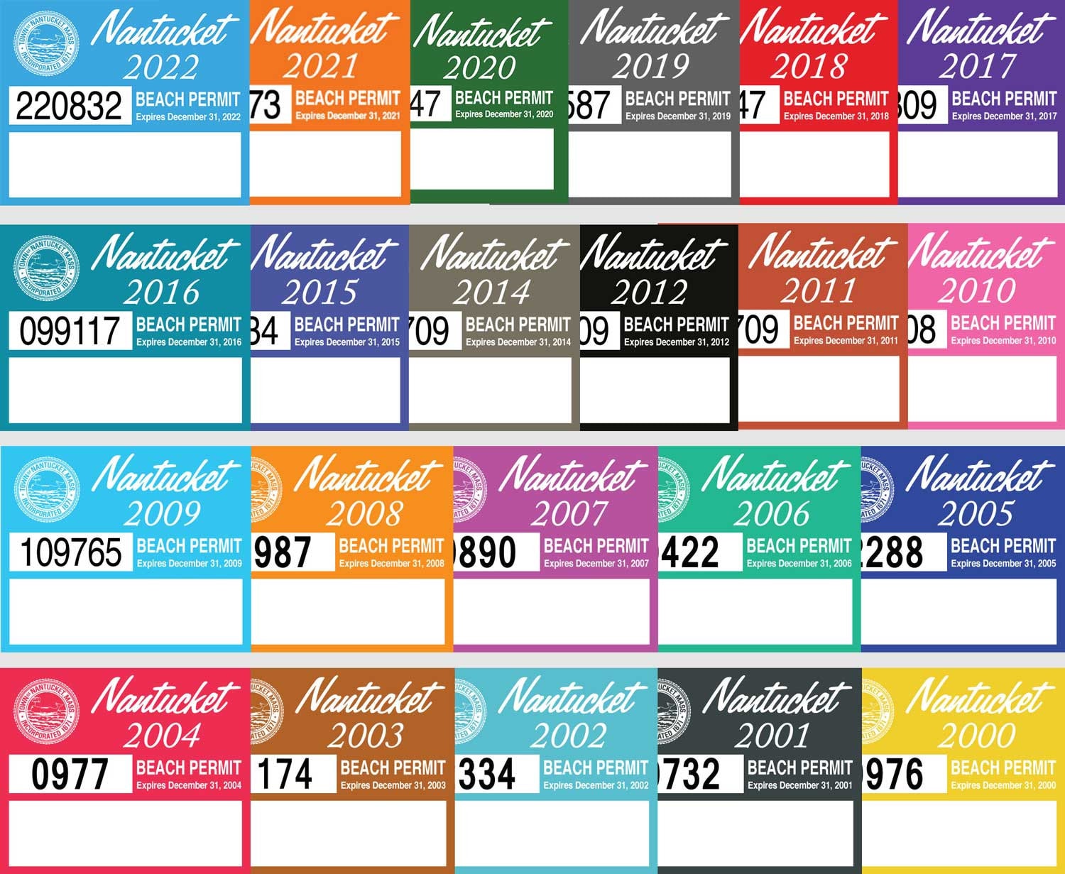Nantucket Beach Permit Sticker Decal ACK 20002022 Etsy