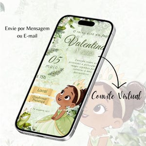 Princess and the Frog Invitation Template | Tiana Inspired Birthday | Editable Enchanted Forest Invitation | Girl 8th Birthday | Digital DIY