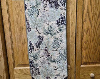 VTG Woven Tapestry Tuscan Vineyard Table Runner 13"x72" Autumn Harvest Tassels