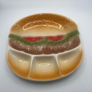 MSR Import 3D Hamburger 4-teiliges Servierbrett Käseburger 11x10,5