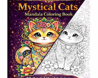 Mystieke Katten Mandala Kleurboek voor Volwassenen – 30 Kleurplaten PDF