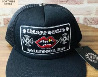 Gorra gótica negra de camionero, gorra snapback con parche bordado, gorra de malla urbana