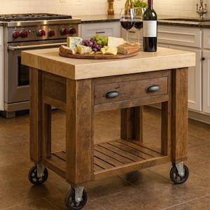 Butcher Block Kitchen Island - Ready to Ship