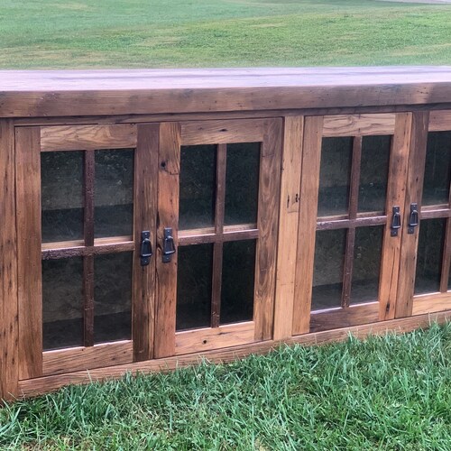 Reclaimed Barnwood Console Etsy