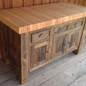 Oak Butcher Block Kitchen Island
