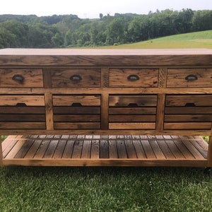 Reclaimed Barnwood Kitchen Island