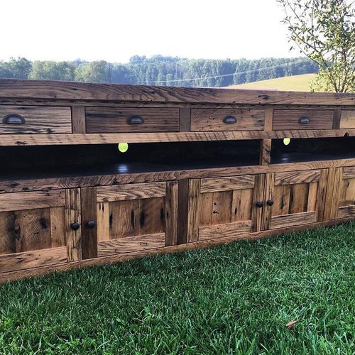 Reclaimed Barnwood Console Etsy