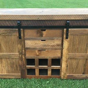 Reclaimed Barnwood Barn Door Buffet image 2