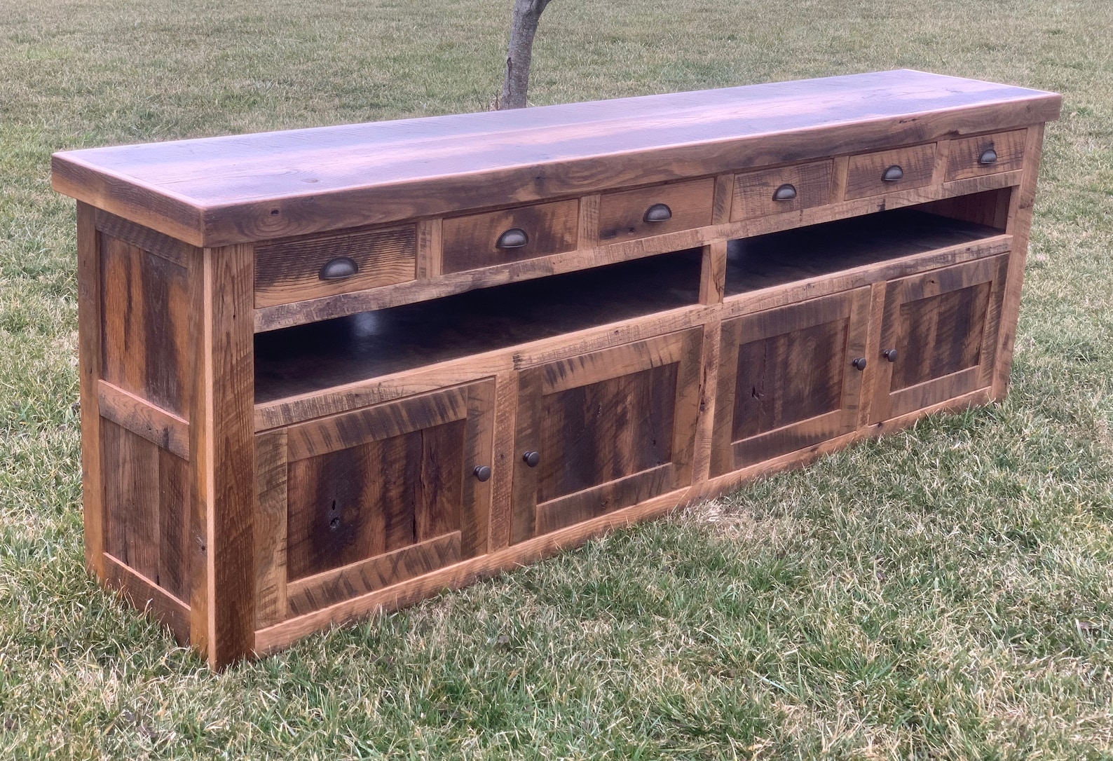 Reclaimed Barnwood Console Etsy