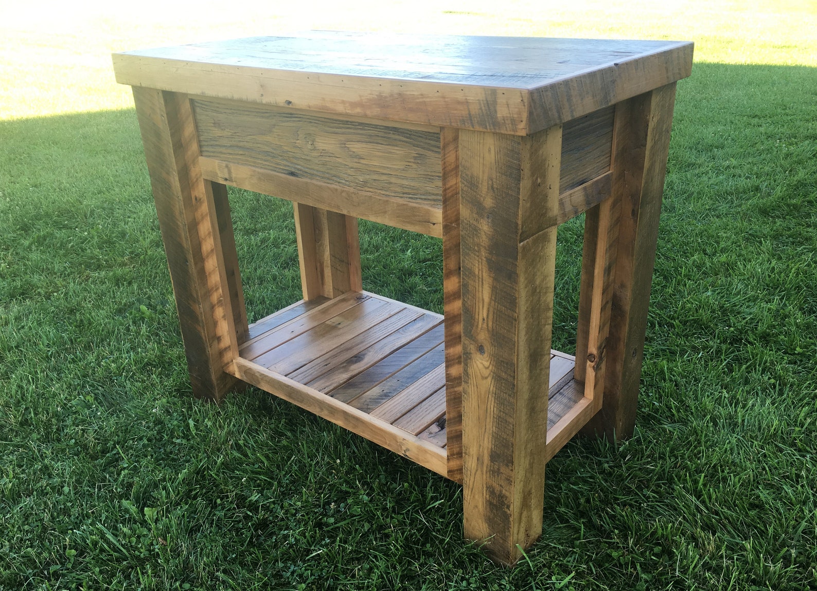 Reclaimed Barnwood Kitchen Island Etsy