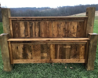 Reclaimed Barnwood Bed Set Frame