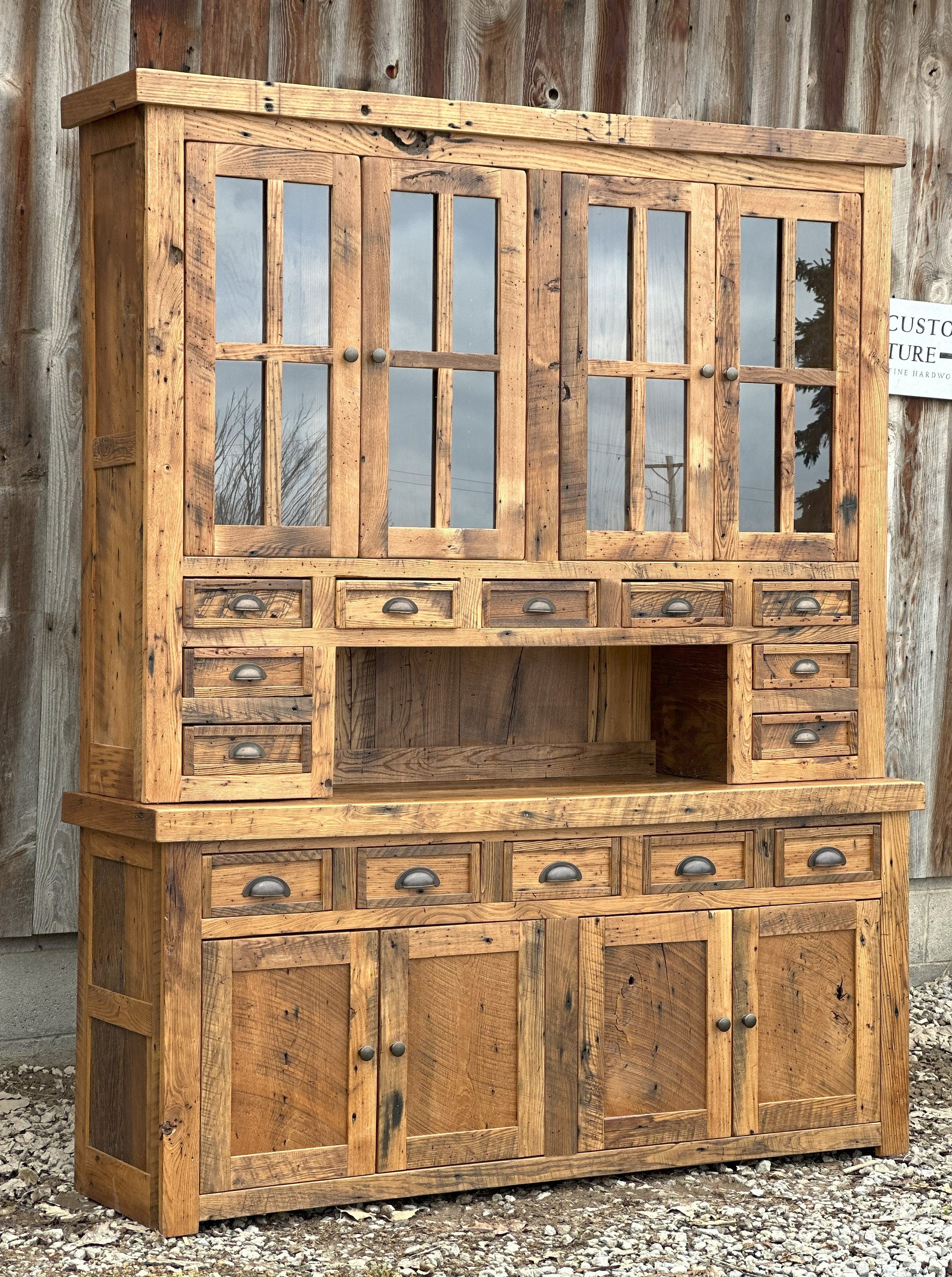 Reclaimed Barnwood Hutch - Etsy Reclaimed Barnwood Hutch - Etsy