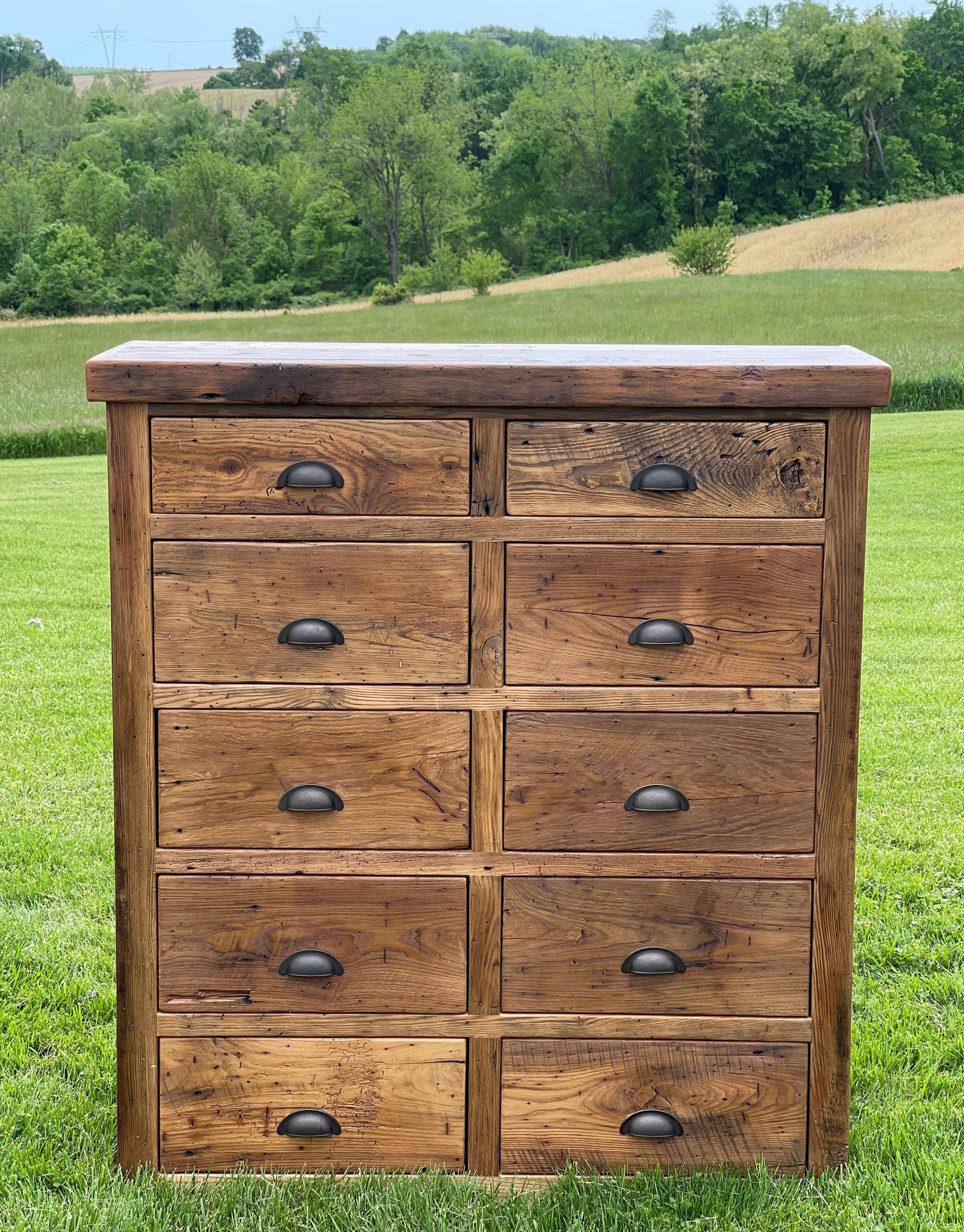 Reclaimed Barnwood Drawer Chest Etsy