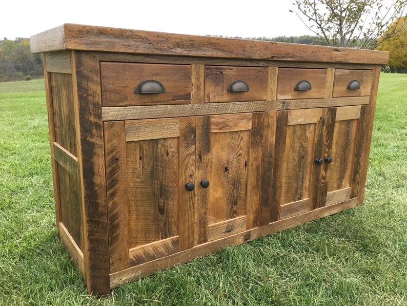 Barnwood credenza clearance