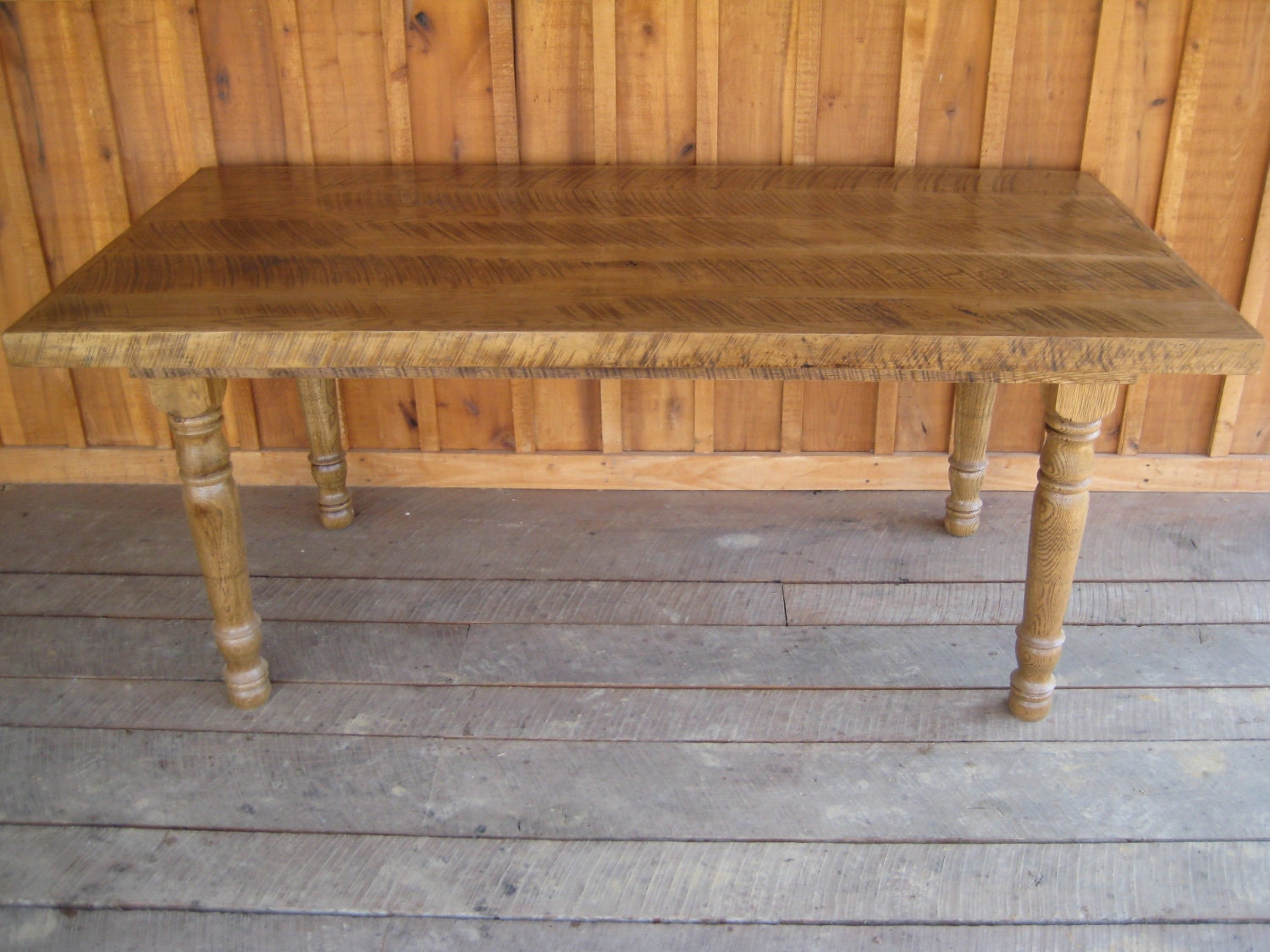 Aged Oak Harvest Table Etsy