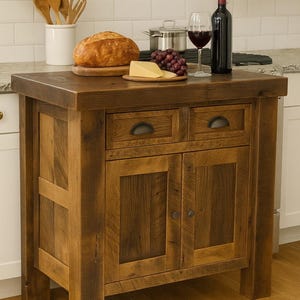 Reclaimed Barnwood Kitchen Island