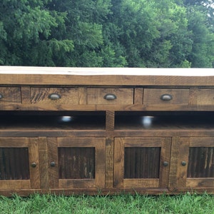 Oak/Metal Console