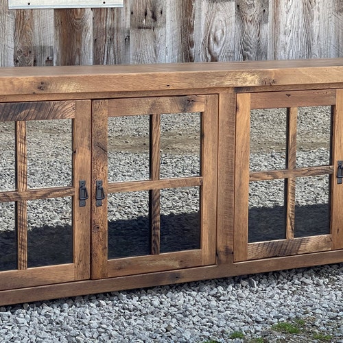 Reclaimed Barnwood Console Etsy