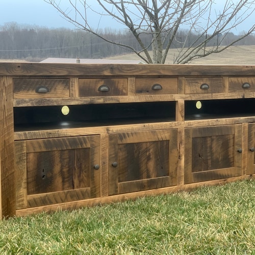 Reclaimed Barnwood Console Etsy
