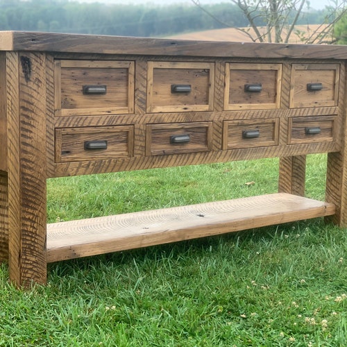 Reclaimed Barnwood Sideboard Table Etsy