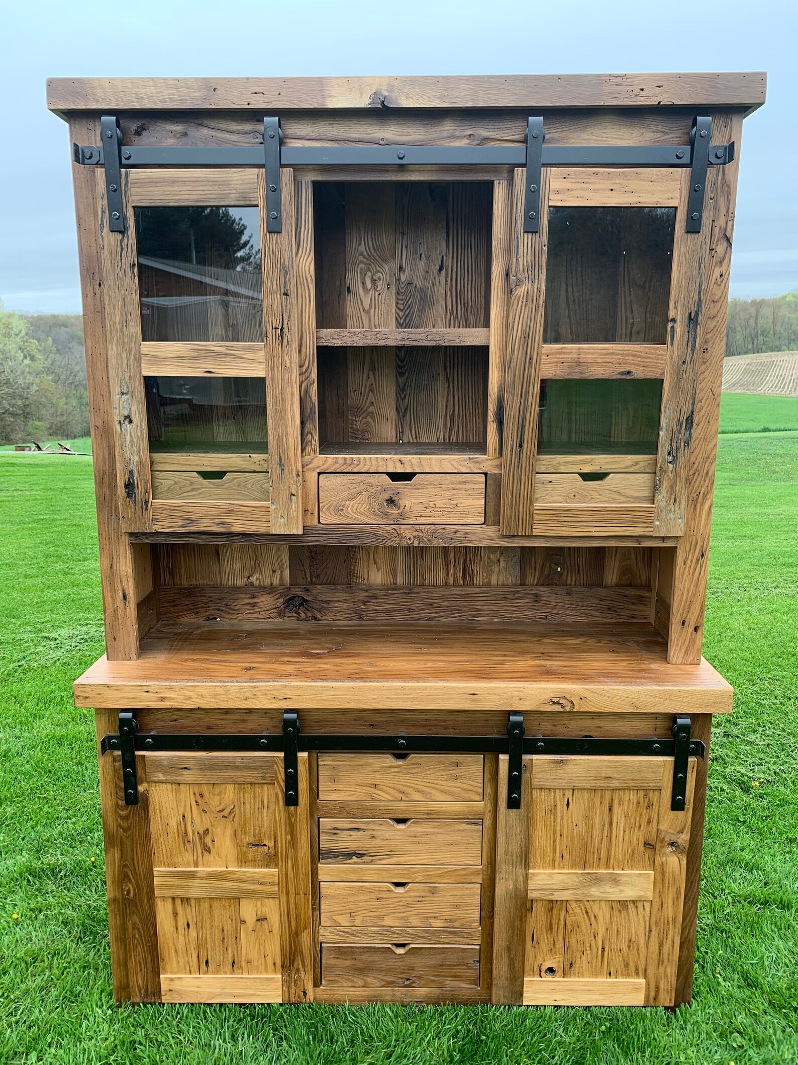 Reclaimed Barnwood Hutch Etsy