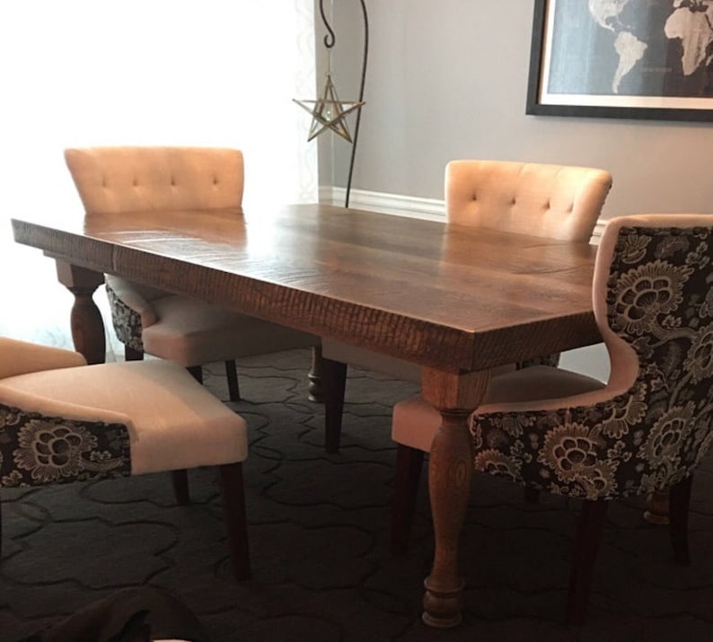 Aged Oak Harvest Table Etsy