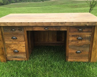 Reclaimed Barnwood Desk