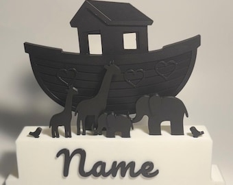 Personalized Noah's Ark Nursery Decor | Custom Name Sign | Baby Gift