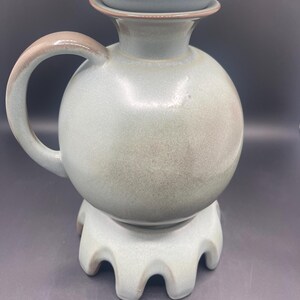 Vintage Frankoma #82 Karaff med #82W Ljusvärmare | 6 Koppar Kaffe och Te | Mitten av Århundradet Oklahoma Keramik