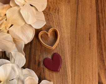 Heart Polymer clay cutter STL | Heart earring cutter | Clay jewelry tool | Digital download | Valentines day cutter