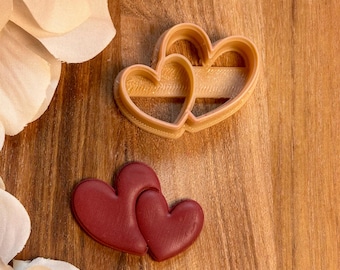 Heart Polymer clay cutter STL | Heart earring cutter 35mm | Clay jewelry tool | Digital download | Valentines day cutter | Imprint