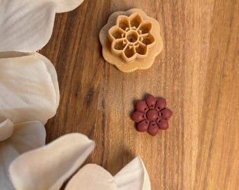 Floral Polymer Clay Cutter for Earrings | Jewelry Tool (Digital Download, STL)