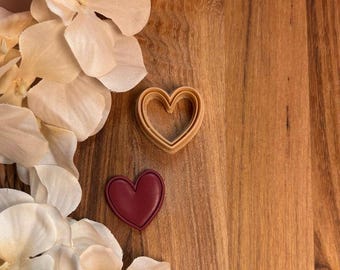 Heart  Polymer clay cutter STL | Heart earring cutter | Clay jewelry tool | Digital download | Valentines day cutter | Imprint line