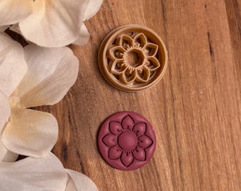 Sircle Flower polymeerklei uitsteker STL voor oorbellen | Gereedschap bloemenafdruk | 25 mm (digitale download)