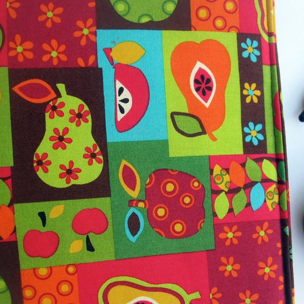FESTIVAL OF FRUITS Fabric Covered Binder 1 inch 3 Ring Binder