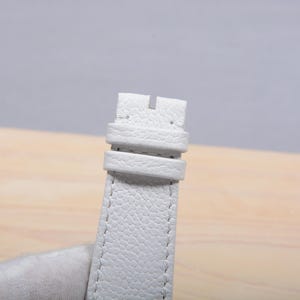 Genuine Cow Leather White Watch Strap for Ulysse Nardin 243-10 image 10