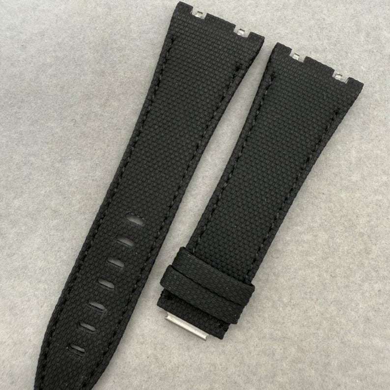 Quick-Release FKM Rubber Nylon Strap for Audemars Piguet Royal Oak Offshore Black