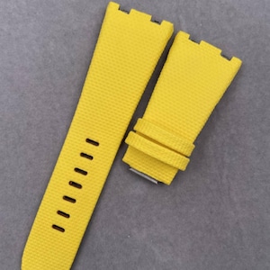Quick-Release FKM Rubber Nylon Strap for Audemars Piguet Royal Oak Offshore Yellow