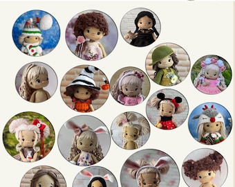 Promoção por atacado: 44 padrões (todos para bonecas de 29 cm) em inglês, em formato PDF, para tricô e crochê de bonecas amigurumi.