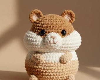Crochet Hamster Amigurumi Pattern | Beginner Chubby Cheek Toy (PDF Download)