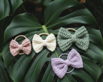 Patrón de lazo de crochet para el cabello / Tutorial para principiantes (PDF)
